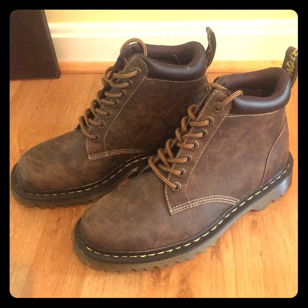 Brown gently worn Dr. Martens Service Boot.
